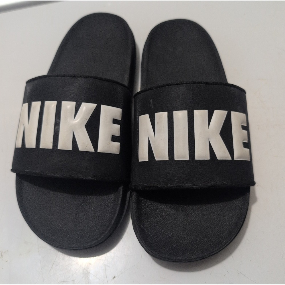 Nike Off Court Slides Men's Black White Comfort Sandals Size 8BQ4639‑012 Slip On